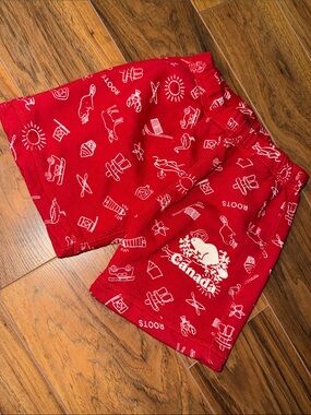 2at Y2K vintage Roots Canada shorts Red Canada Graphic Shorts